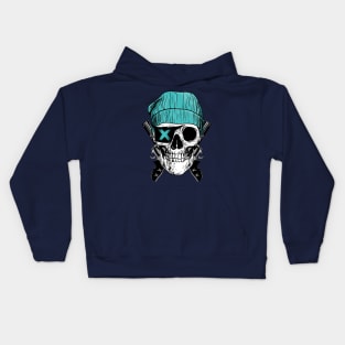 pirate skeleton Kids Hoodie